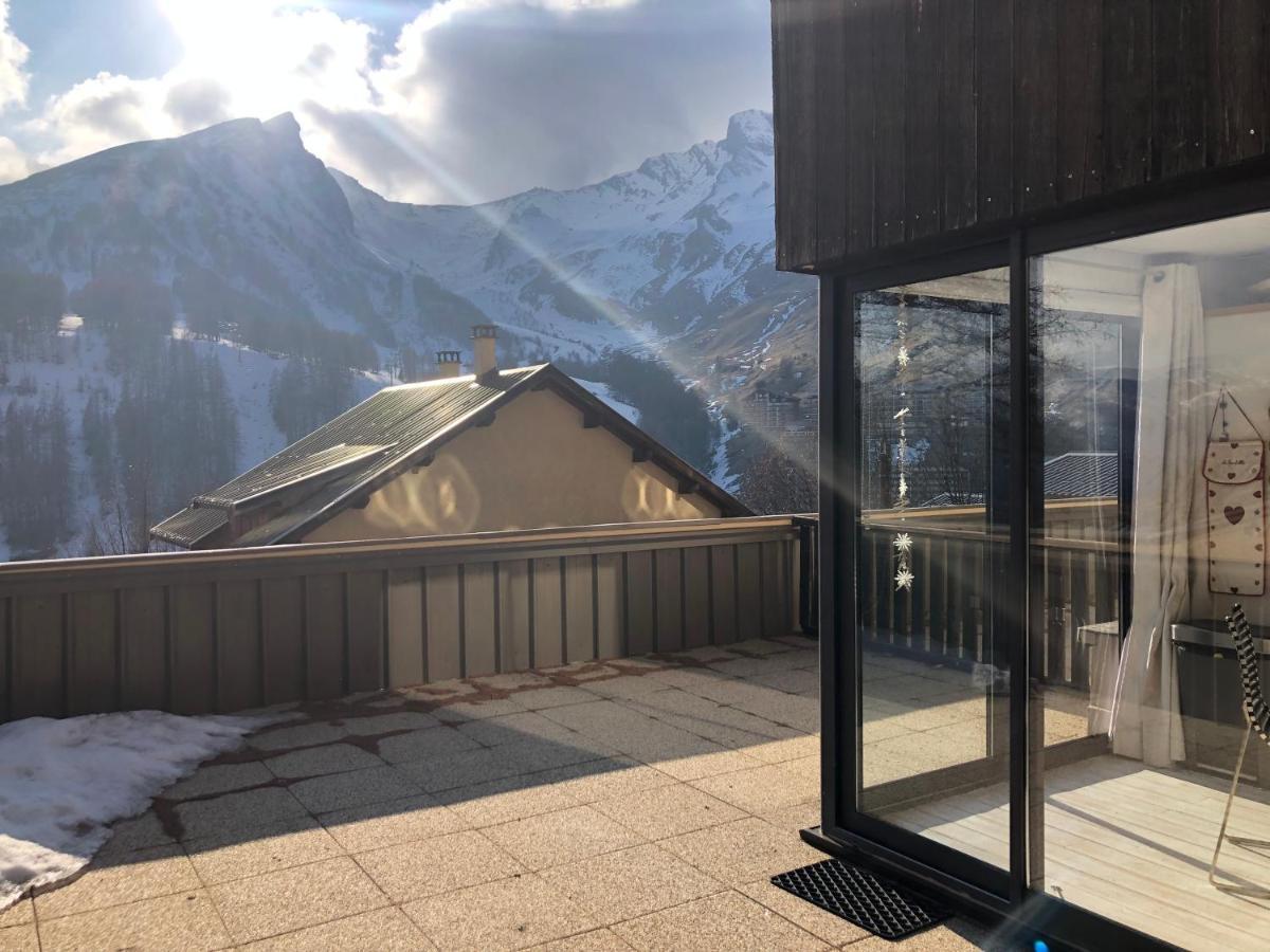 Grand Studio La Foux D Allos Avec Vue Et Terrasse Экстерьер фото